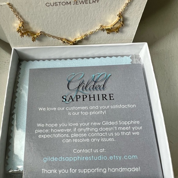 Zodiac Constellation Necklace 14K Gold Filled with Scorpio~Cancer~Capricorn - Picture 3 of 5